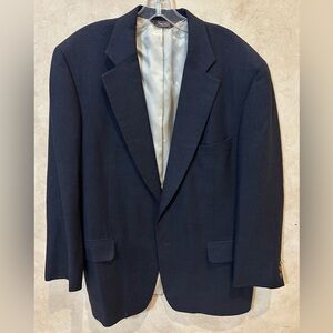 Paul Stuart Dark Blue Men's Blazer wool/linen blend 44tall